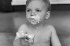 Adam eating ice cream